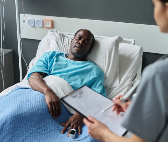 Hospital discharge man